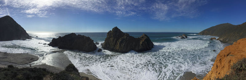 Panoramic view of sea against sky