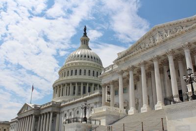 Low angle view of united states capitol