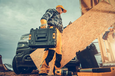 Man working at construction site