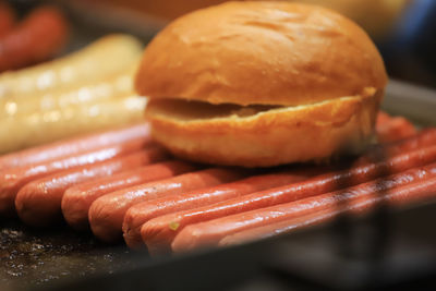 Close-up of bread in plate