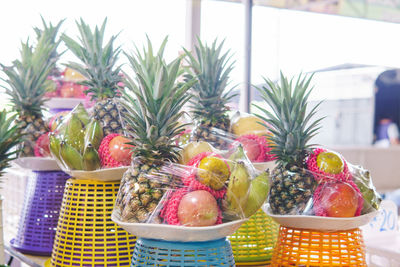 Close-up of fruits on table