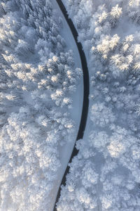 Scenic view of snow covered landscape against sky