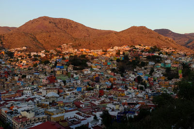 High angle view of townscape