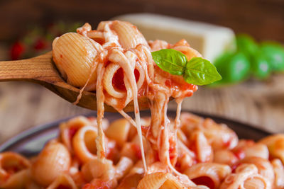 Close-up of pasta dish 