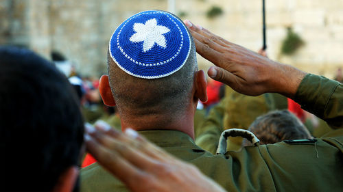 Rear view of people