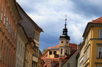 Low angle view of buildings against sky