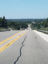 View of road against clear sky