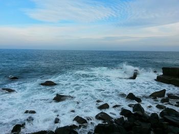 Scenic view of sea against sky