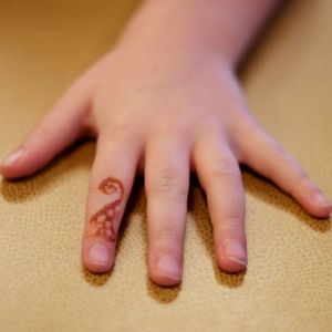 Close-up of hands touching finger