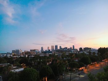 City at sunset