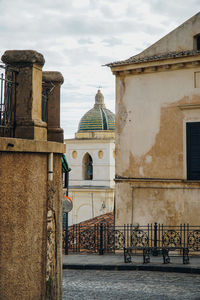 Exterior of historic building against sky