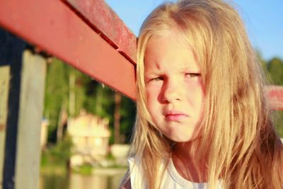 Close-up portrait of girl