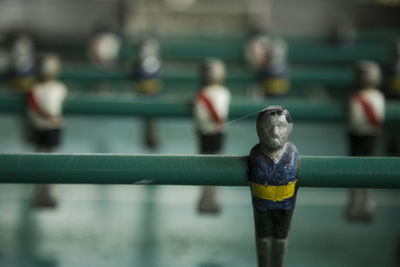 Close-up of foosball