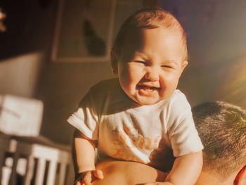 Portrait of cute boy smiling