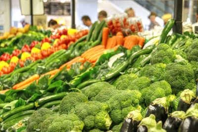 Close-up of vegetables for sale in market