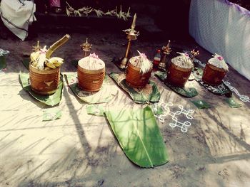 Close-up of food on table