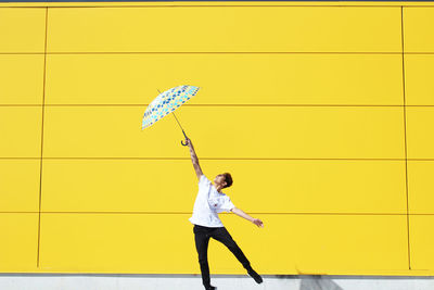 Man with umbrella