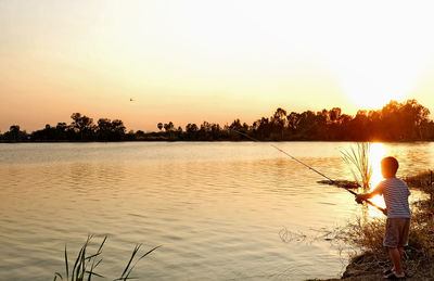 Boy fishing