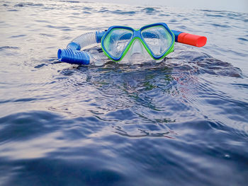 View of swimming pool in sea