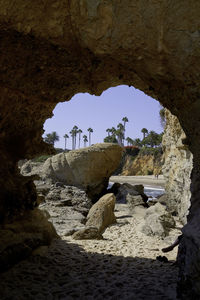 Rock formations in cave