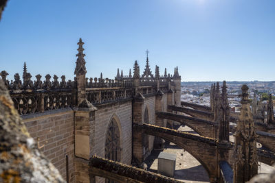 Panoramic view of buildings against sky in city