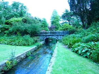 Footbridge over river