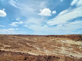 Scenic view of desert against sky