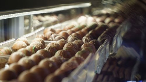 Close-up of chocolate for sale in store