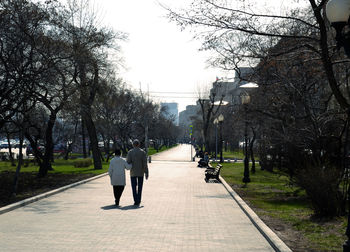 People walking on footpath