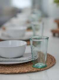 Close-up of drink in glass on table