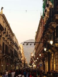 People walking on street in city