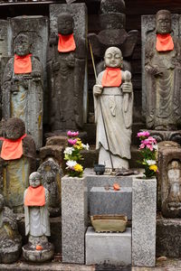 View of buddha statue in cemetery