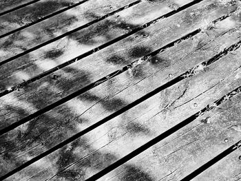 Wooden plank on wooden wall