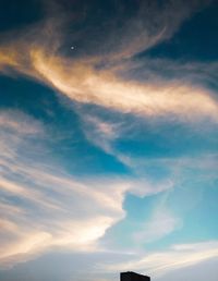 Low angle view of sky during sunset