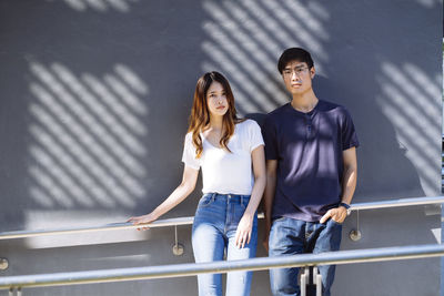 Portrait of a smiling young couple