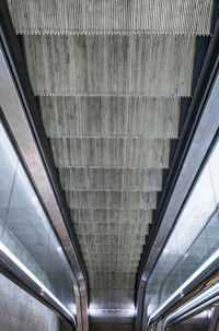 Interior of illuminated subway station