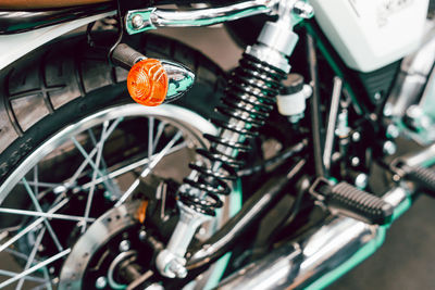 Close-up of motorcycle