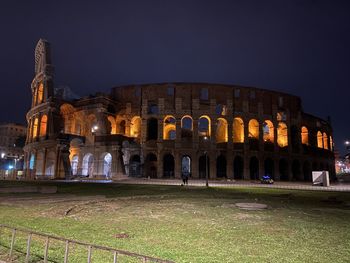 View of historical building against sky at night