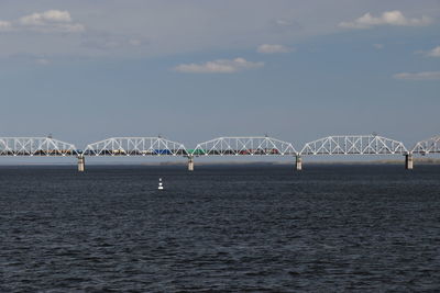 Railway bridge on the volga river