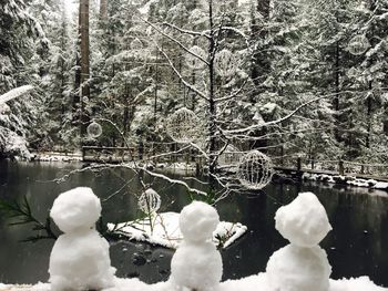 Close-up of frozen water during winter