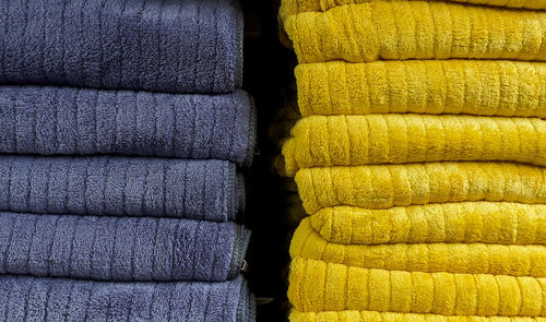 Full frame shot of multi colored towels