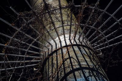 Low angle view of spiral staircase