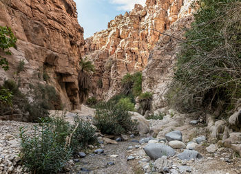 Panoramic view of rock formations
