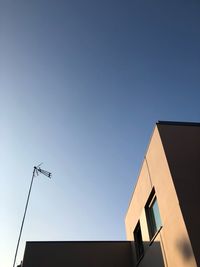 Low angle view of building against clear sky