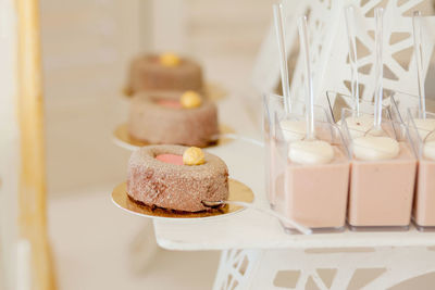 Close-up of cake on table