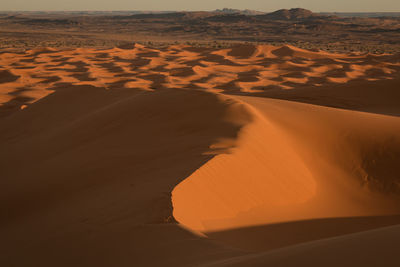 Aerial view of a desert