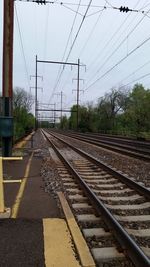 Railroad tracks against sky