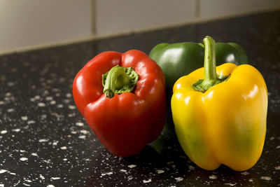 Close-up of tomatoes on table