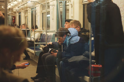 People sitting in train