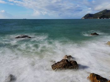 Scenic view of sea against sky